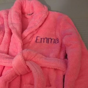 NWOT toddler girls pink plush bathrobe